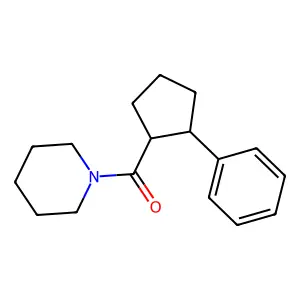 (2-Phenylcyclopentyl)piperidin-1-ylmethanone structure