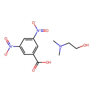 2-(Dimethylamino)ethanol;3,5-dinitrobenzoic acid structure