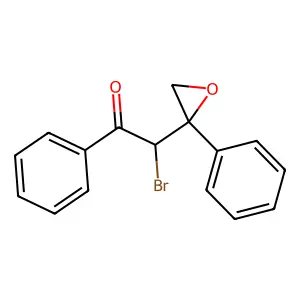 2-Bromo-1-phenyl-2-(2-phenyloxiran-2-yl)ethanone structure
