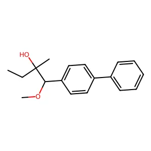 1-Methoxy-2-methyl-1-(4-phenylphenyl)butan-2-ol structure