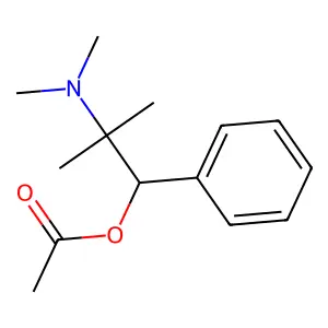 2-(Dimethylamino)-2-methyl-1-phenylpropyl acetate structure