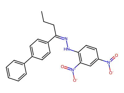 2,4-dinitro-N-[1-(4-phenylphenyl)butylideneamino]aniline structure