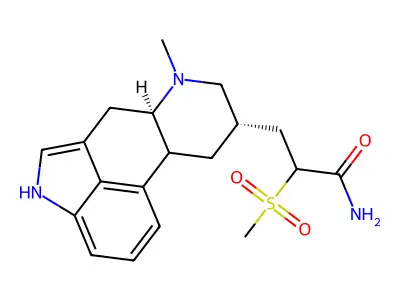 Ergoline-8-propanamide, 6-methyl-alpha-(methylsulfonyl)-, (8-beta)- structure