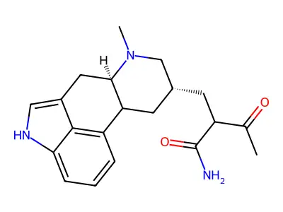 Ergoline-8-beta-propionamide, alpha-acetyl-6-methyl- structure