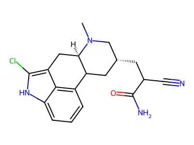 3-(2-Chloro-6-methylergolin-8-yl)-2-cyanopropanimidic acid structure