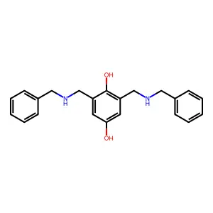 2,6-Bis[(benzylamino)methyl]benzene-1,4-diol structure