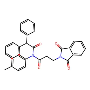 3-(1,3-dioxoisoindol-2-yl)-N-(2,2-diphenylacetyl)-N-(4-methylphenyl)propanamide structure