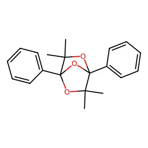 3,3,6,6-Tetramethyl-1,4-diphenyl-2,5,7-trioxabicyclo[2.2.1]heptane structure