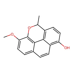 3-Methoxy-5-methyl-5H-phenanthro[4,5-bcd]pyran-8-ol structure