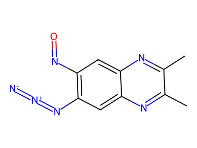 6-Azido-2,3-dimethyl-7-nitrosoquinoxaline structure