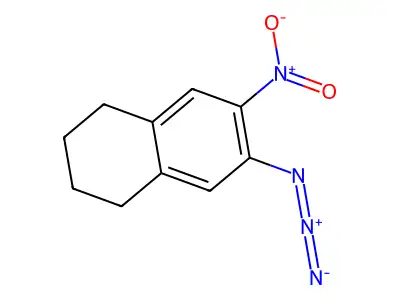 6-Azido-7-nitro-1,2,3,4-tetrahydronaphthalene structure