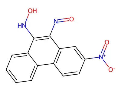 N-(2-nitro-10-nitrosophenanthren-9-yl)hydroxylamine structure
