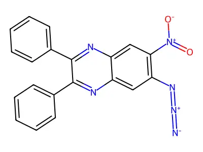 6-Azido-7-nitro-2,3-diphenylquinoxaline structure
