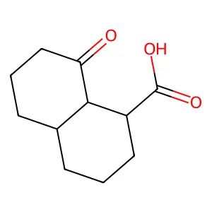 8-Oxodecahydronaphthalene-1-carboxylic acid structure