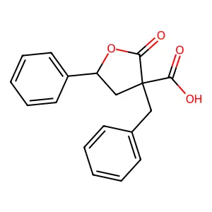3-Benzyl-2-oxo-5-phenyloxolane-3-carboxylic acid structure
