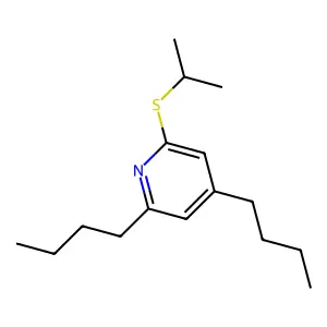 2,4-Dibutyl-6-((1-methylethyl)thio)pyridine structure