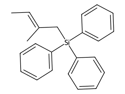 Silane, (2-methyl-2-butenyl)triphenyl- structure