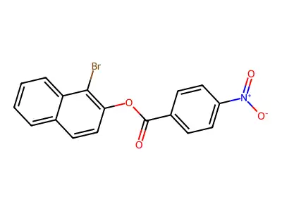 1-Bromonaphthalen-2-yl 4-nitrobenzoate structure