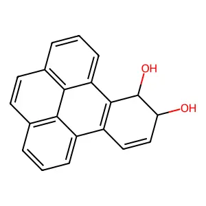 9,10-Dihydroxy-9,10-dihydrobenzo(e)pyrene structure