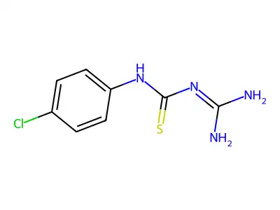 1-amidino-3-(4-chlorophenyl)thiourea structure
