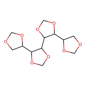 4-(1,3-Dioxolan-4-yl)-5-[5-(1,3-dioxolan-4-yl)-1,3-dioxolan-4-yl]-1,3-dioxolane structure