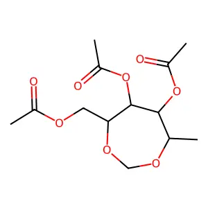 (5,6-Diacetyloxy-7-methyl-1,3-dioxepan-4-yl)methyl acetate structure
