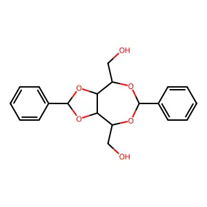 [4-(hydroxymethyl)-2,6-diphenyl-3a,4,8,8a-tetrahydro-[1,3]dioxolo[4,5-e][1,3]dioxepin-8-yl]methanol structure