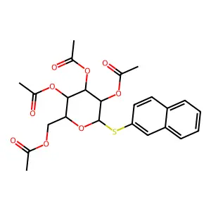 (3,4,5-Triacetyloxy-6-naphthalen-2-ylsulfanyloxan-2-yl)methyl acetate structure