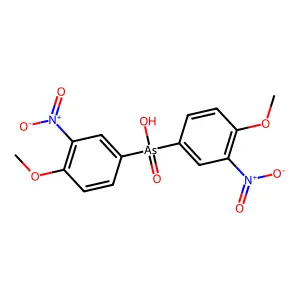 Bis(4-methoxy-3-nitrophenyl)arsinic acid structure