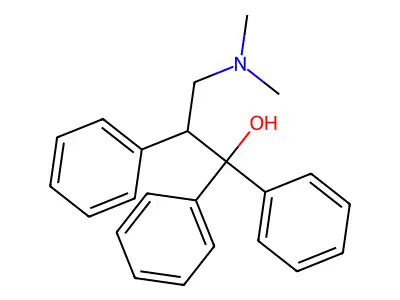 3-(Dimethylamino)-1,1,2-triphenylpropan-1-ol structure