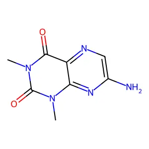 7-Amino-1,3-dimethyl-2,4(1H,3H)-pteridinedione structure