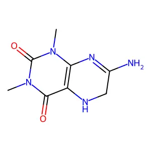 7-Amino-1,3-dimethyl-5,6-dihydropteridine-2,4-dione structure
