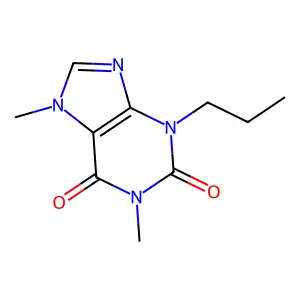 1,7-Dimethyl-3-propylpurine-2,6-dione structure
