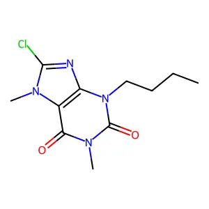 3-Butyl-8-chloro-1,7-dimethylpurine-2,6-dione structure