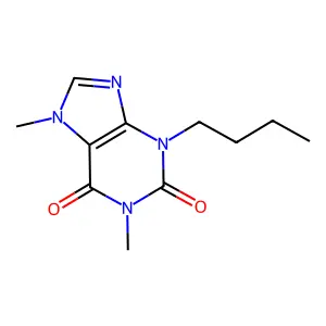 3-Butyl-1,7-dimethylpurine-2,6-dione structure