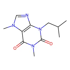 1,7-Dimethyl-3-isobutylxanthine structure