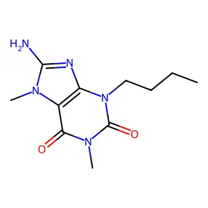 8-Amino-3-butyl-1,7-dimethylpurine-2,6-dione structure