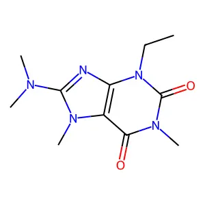 8-(Dimethylamino)-3-ethyl-1,7-dimethylpurine-2,6-dione structure