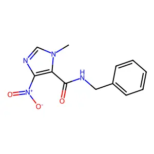 N-Benzyl-1-methyl-4-nitro-1H-imidazole-5-carboxamide structure