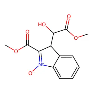 methyl 3-(1-hydroxy-2-methoxy-2-oxoethyl)-1-oxido-3H-indol-1-ium-2-carboxylate structure