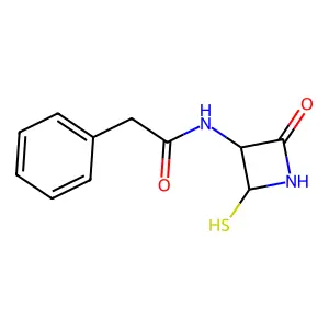 Acetamide, 2-phenyl-N1-(2-oxo-4-mercapto-3-azetidinyl) structure