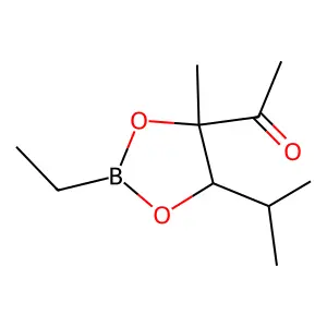 Ethanone, 1-[2-ethyl-4-methyl-5-(1-methylethyl)-1,3,2-dioxaborolan-4-yl]- structure