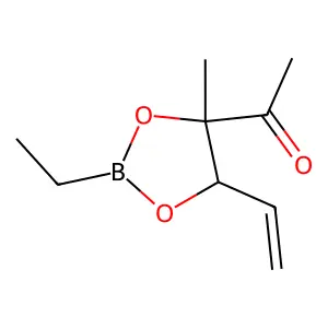 Ethanone, 1-(5-ethenyl-2-ethyl-4-methyl-1,3,2-dioxaborolan-4-yl)- structure