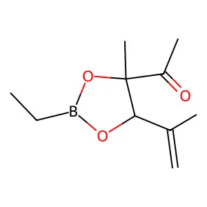 1-(2-Ethyl-4-methyl-5-prop-1-en-2-yl-1,3,2-dioxaborolan-4-yl)ethanone structure