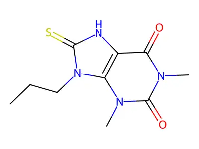 1,3-dimethyl-9-propyl-8-sulfanylidene-7H-purine-2,6-dione structure