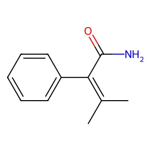 3-Methyl-2-phenylbut-2-enamide structure