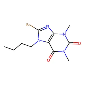 8-Bromo-7-butyl-1,3-dimethyl-3,7-dihydro-1H-purine-2,6-dione structure