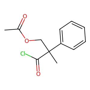 (3-Chloro-2-methyl-3-oxo-2-phenylpropyl) acetate structure