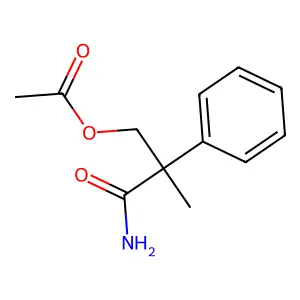 (3-Amino-2-methyl-3-oxo-2-phenylpropyl) acetate structure