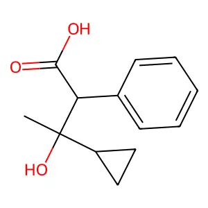 3-Cyclopropyl-3-hydroxy-2-phenylbutanoic acid structure